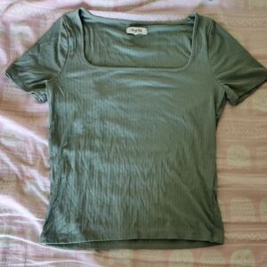 Madewell Green Ribbed Women's Top